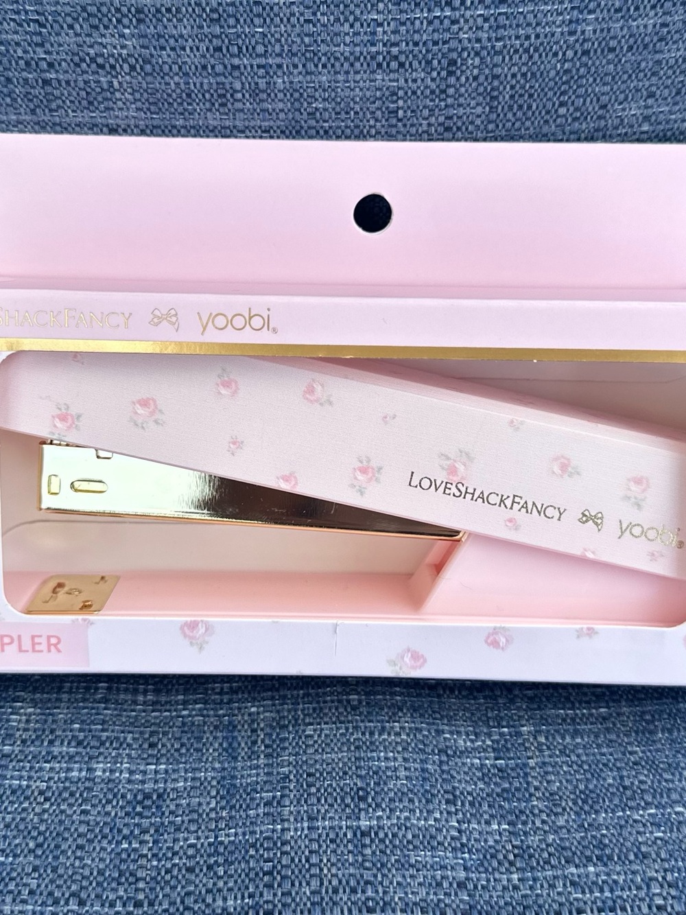 LoveShackFancy Pink Floral Stapler by yoobi